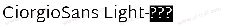 CiorgioSans Light字体转换